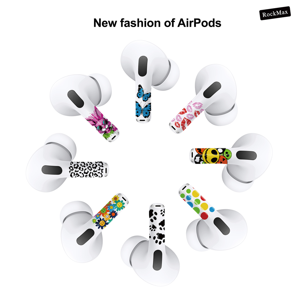 RockMax AirPods Art Skin for Personalization and Effortless Differentiation
